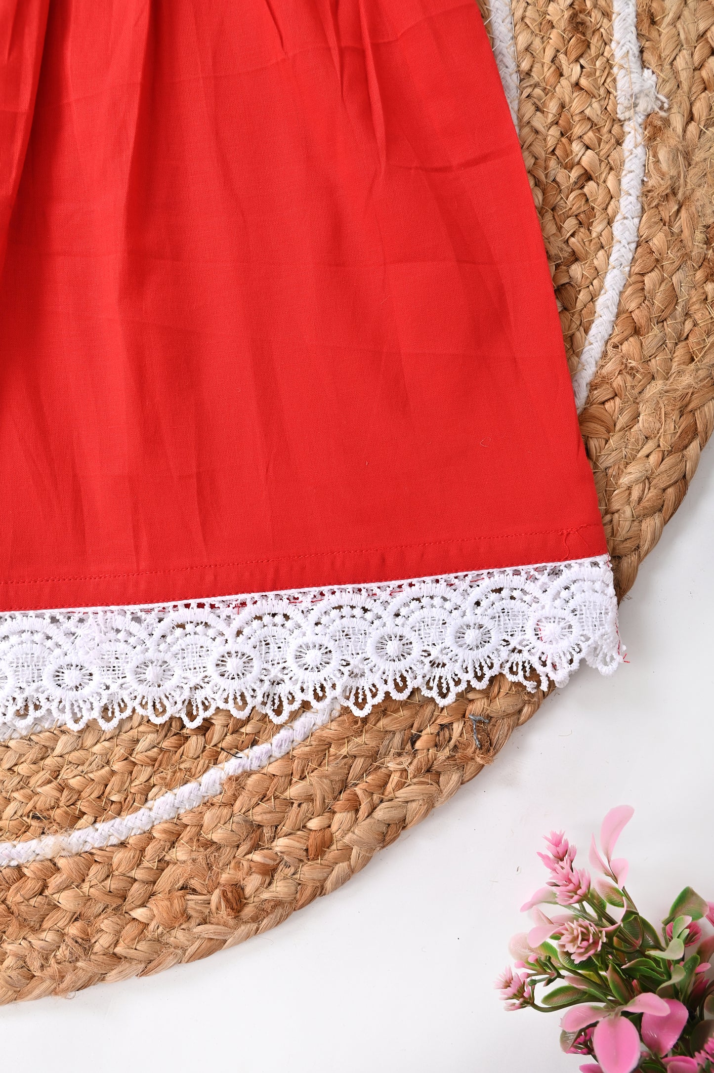 Summer Blossom Cotton Dress with Shorts