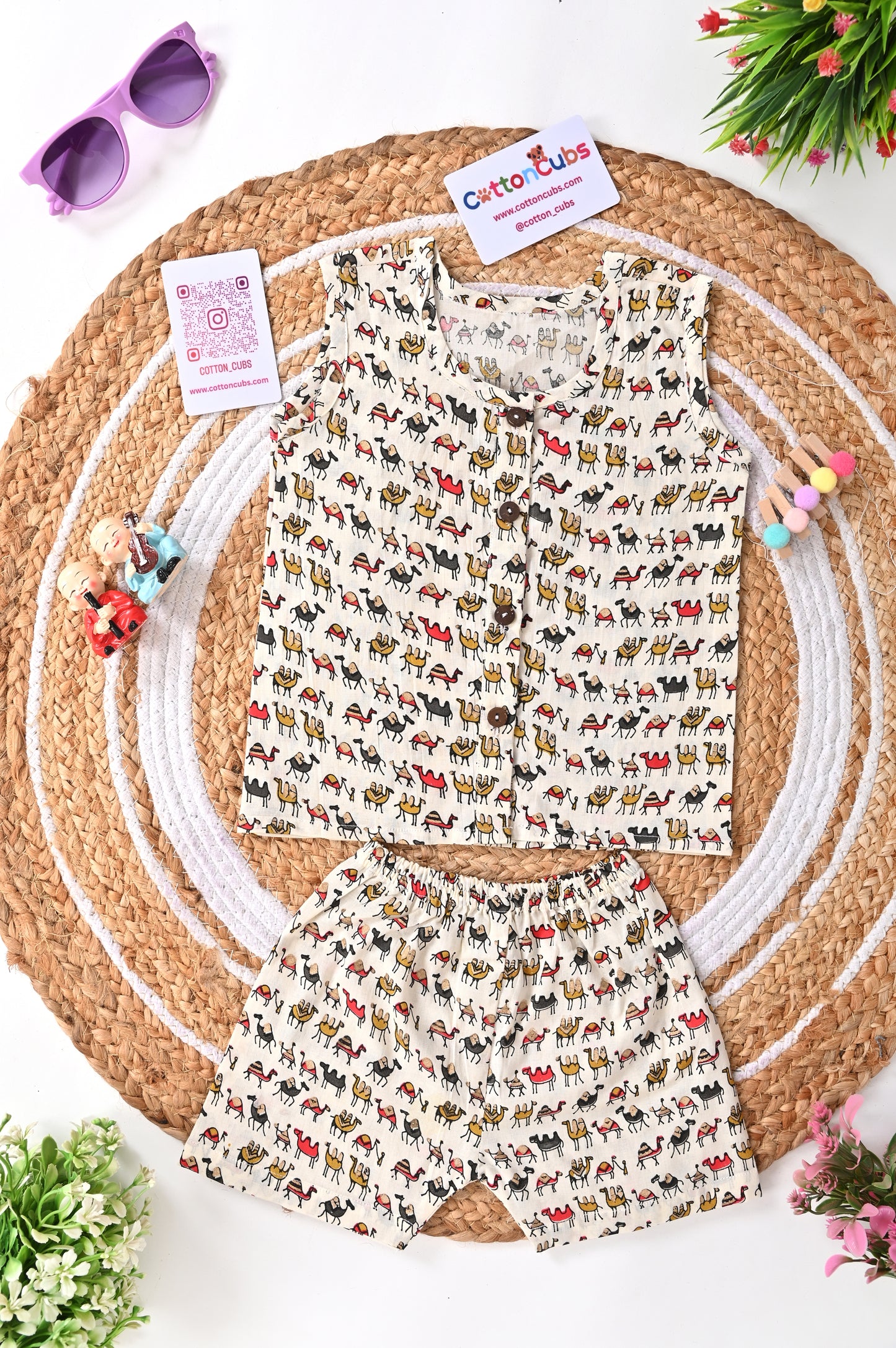 Printed Jhabla Set – 100% Cotton Comfort