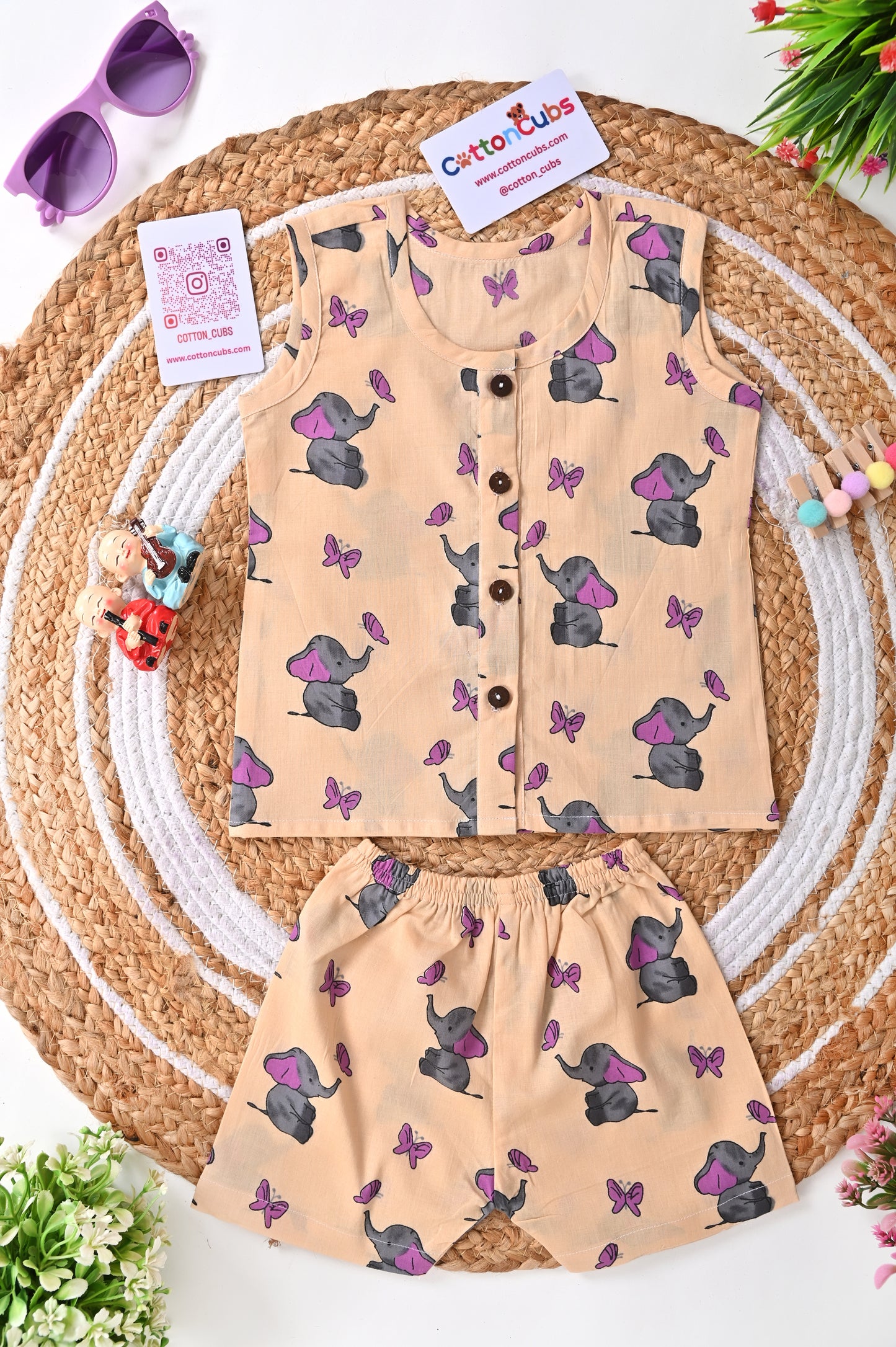 Printed Jhabla Set – 100% Cotton Comfort