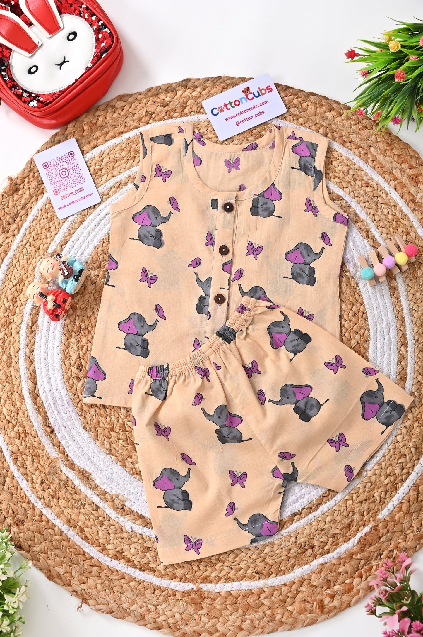 Printed Jhabla Set – 100% Cotton Comfort