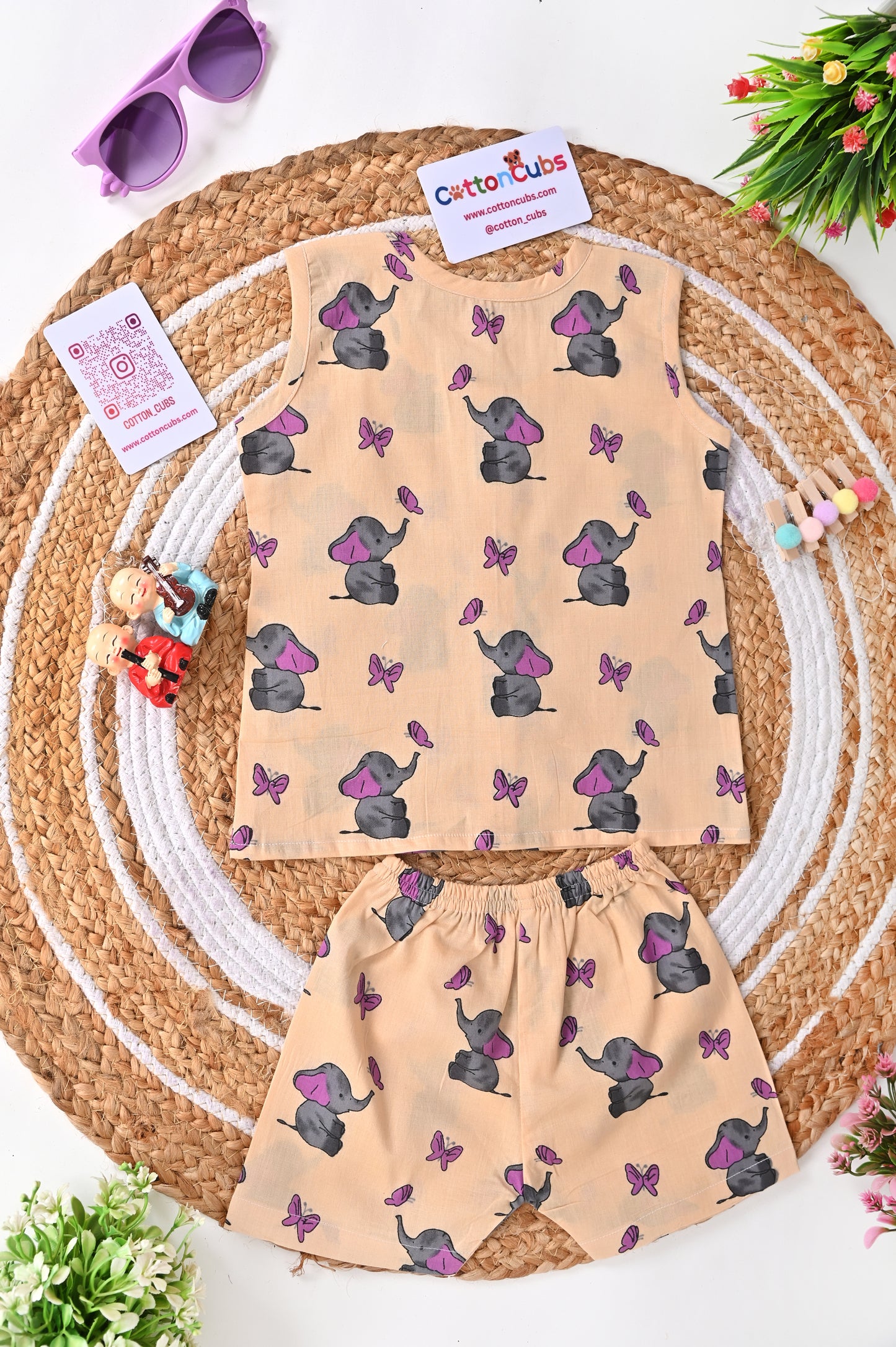 Printed Jhabla Set – 100% Cotton Comfort